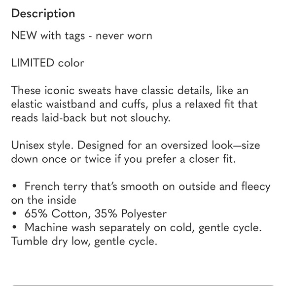 NWT XS ALO Yoga Bluestone Sweatpants - Picture 4 of 5